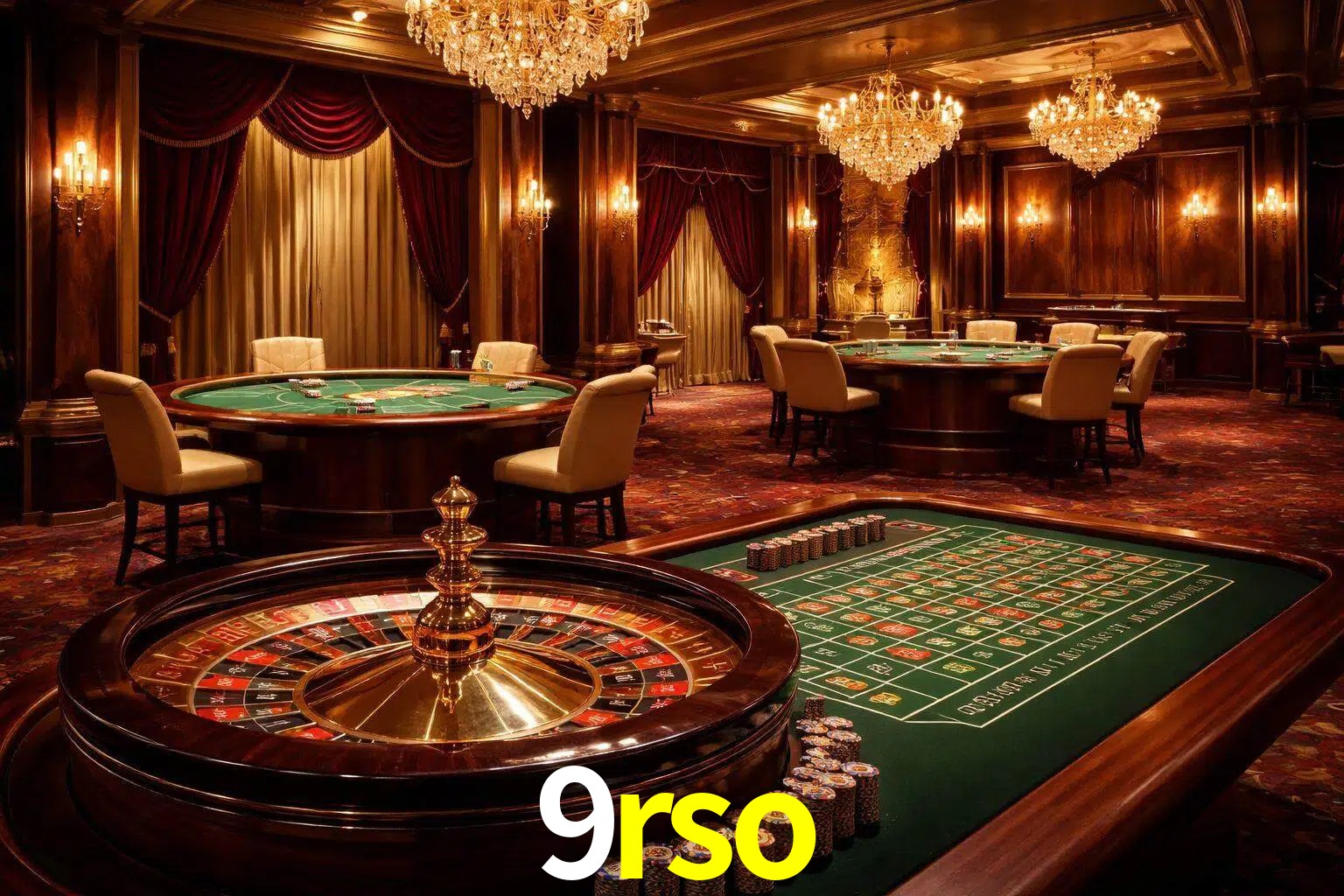 Una escena premium de mesa de casino en vivo con cartas, elementos de ruleta y un ambiente pulido de estudio de transmisión.